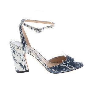 NWOB Jimmy Choo Miranda Bleached Denim Ankle-Strap Sandals Size 9.5B MSRP $850